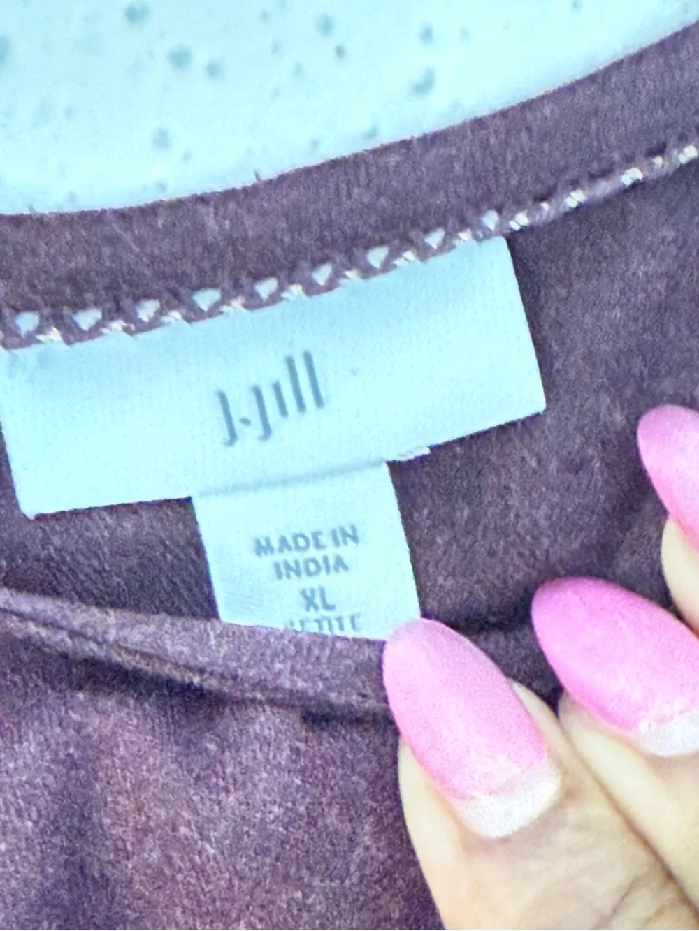 J. Jill Embroidered Long-Sleeve Top - Burgundy - Picture 3 of 5